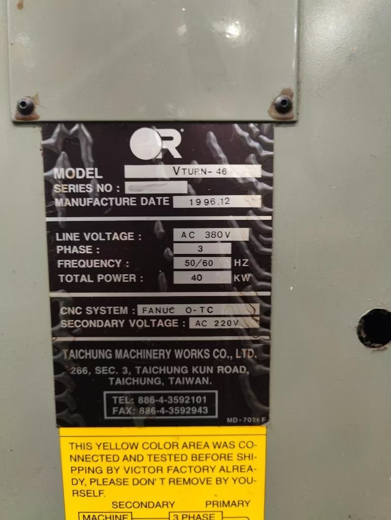 Used Victor Vturn-46 I CNC Lathe I 1996