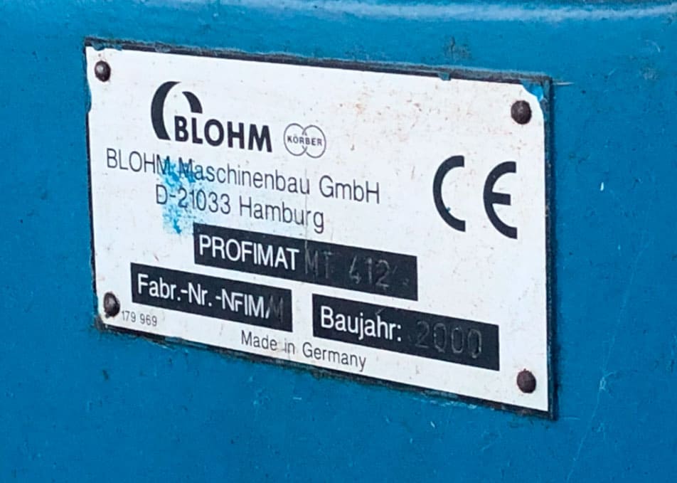 Gebruikt Blohm Profimat MT 412 - Slijpen - 2000