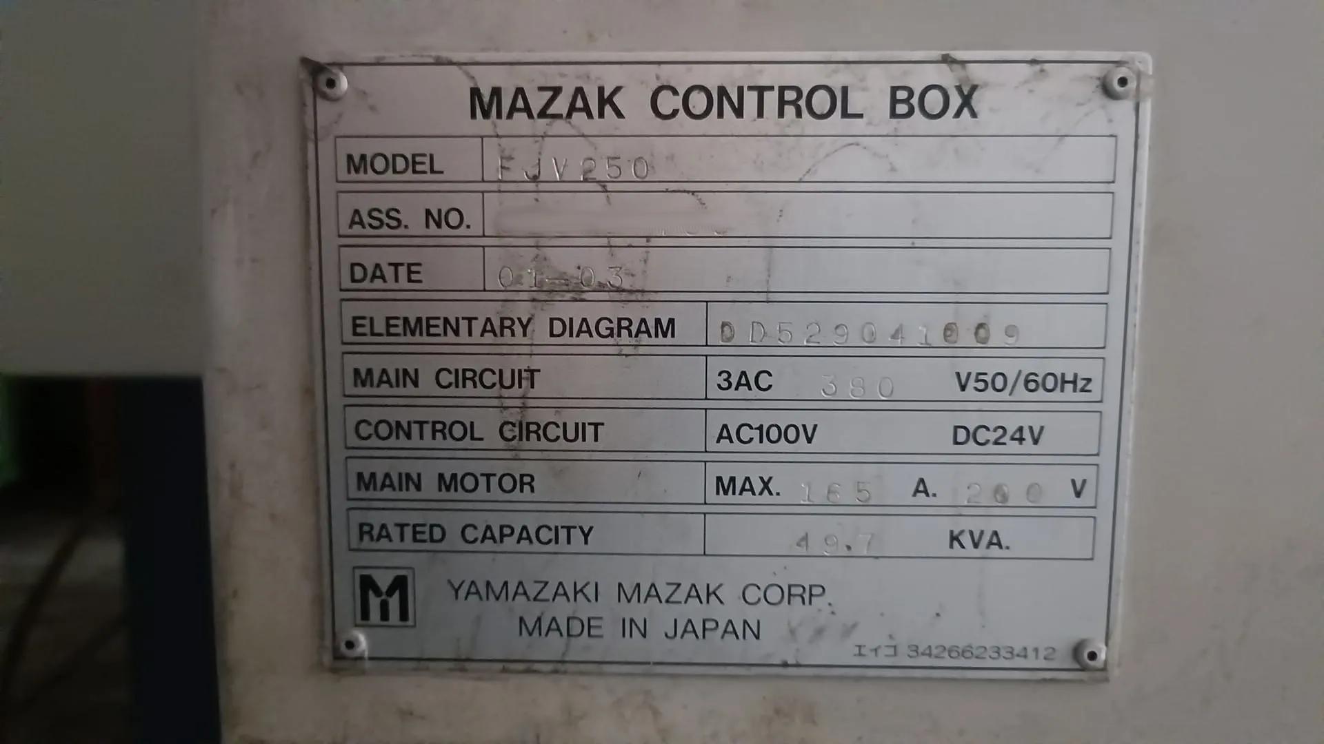 Gebruikt Mazak FJV-250 I Verticale Bewerking Center