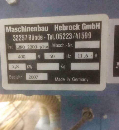Gebruikt Hebrock Euro 2000 Plus - Kantenbanding - 2007
