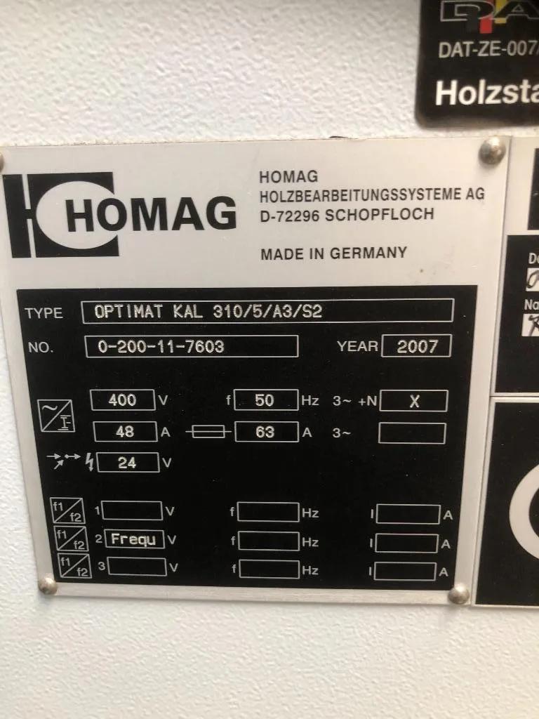 Usado Homag Optimat KAL 310/5/A3/S2 I Edgebanding