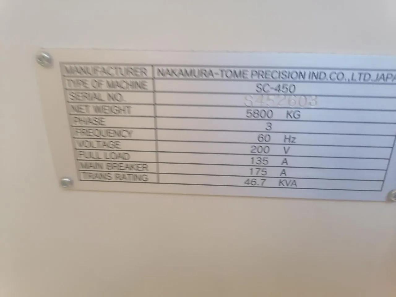 Gebruikt Nakamura-Tome SC-450 I CNC Draaibank