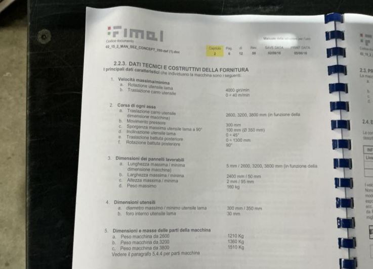 Used Fimal Concept 350 I Beam Saw I 2018