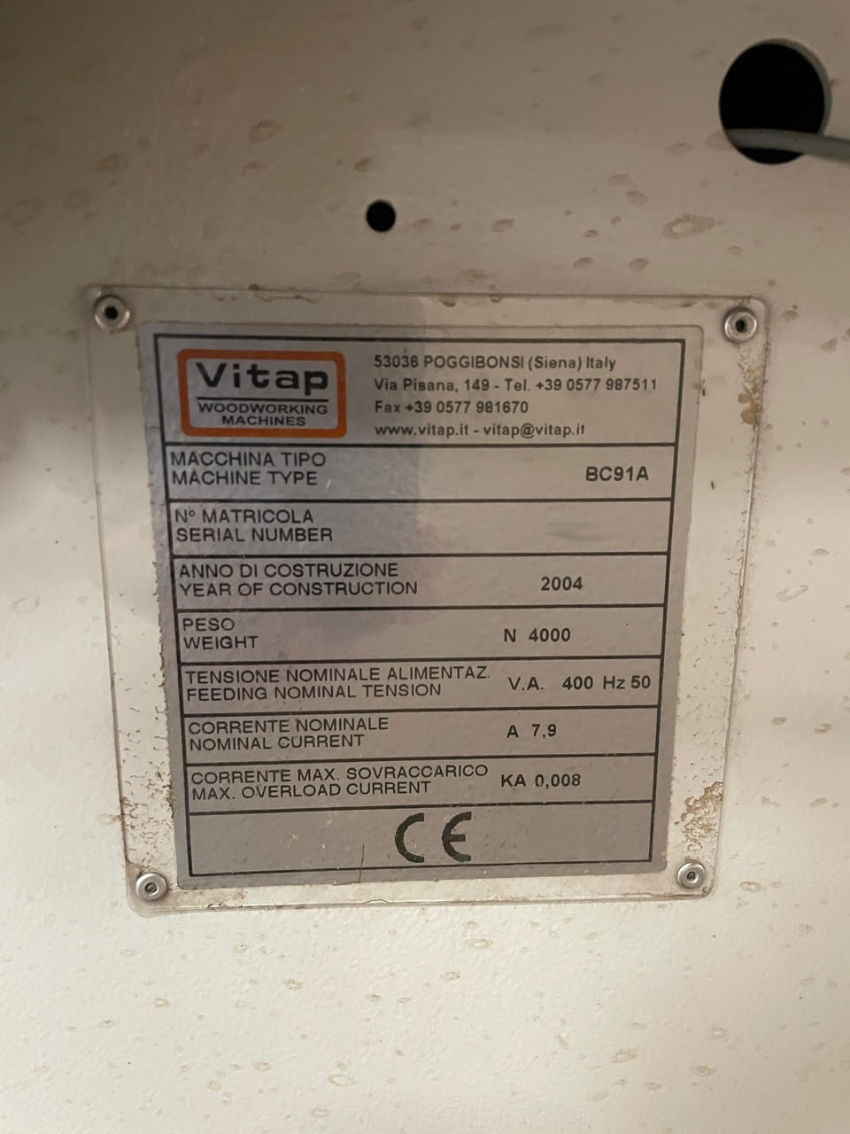 Used Vitap BC 91A I Contour Edgebander I 2004