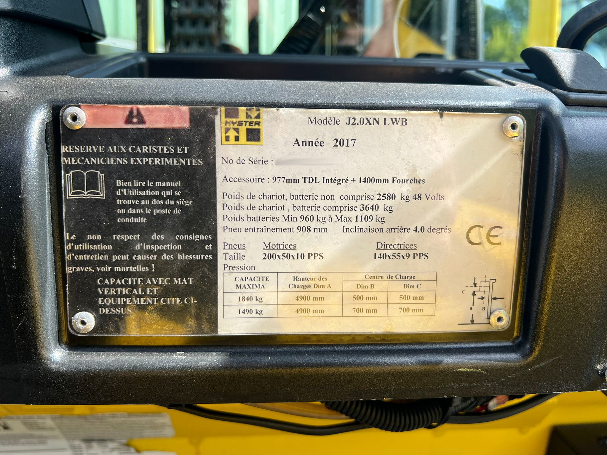 Used Hyster J2.0XN LWB I Forklift I 2017