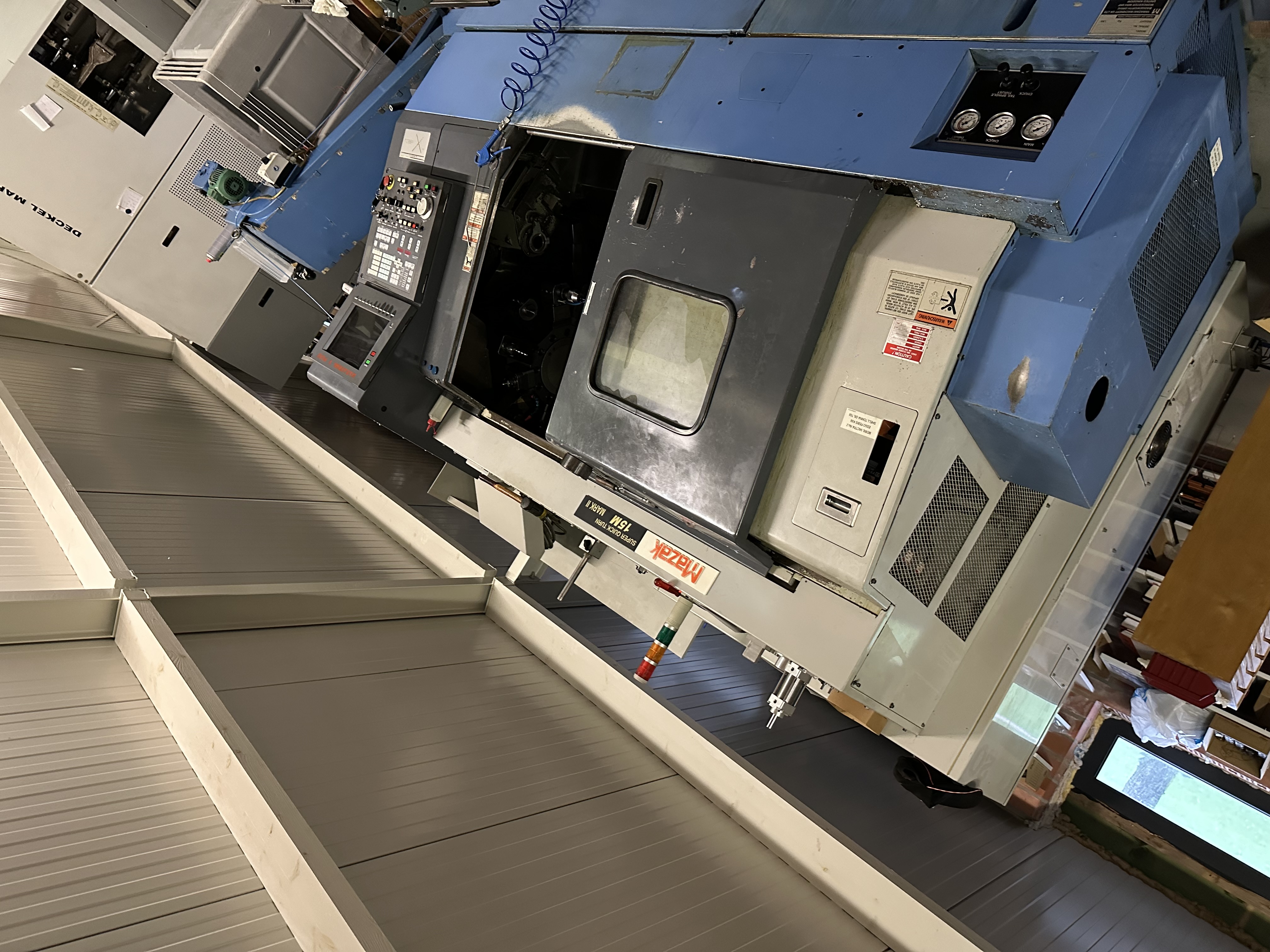 Used Mazak Super Quick Turn 15M Mark II I CNC Lathe I 1995