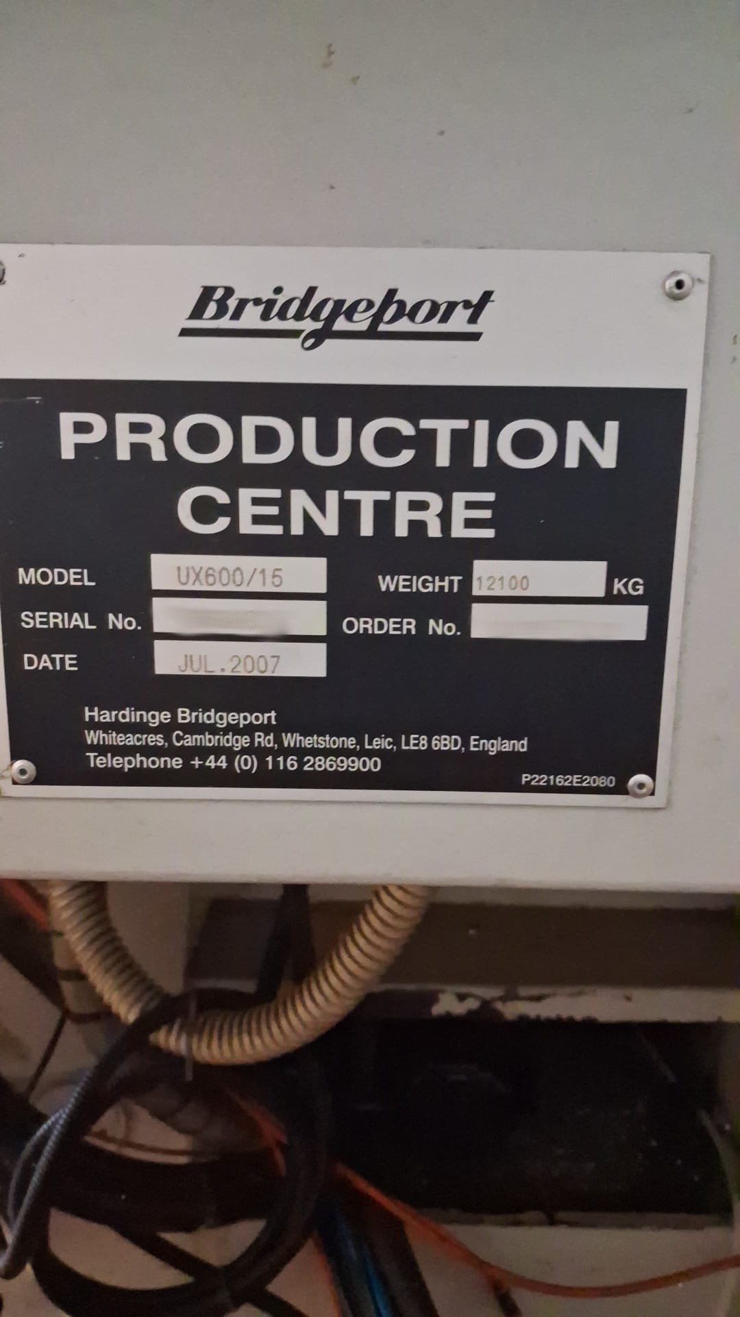 Used Hardinge XR600-5AX I Vertical Machining Center I 2007