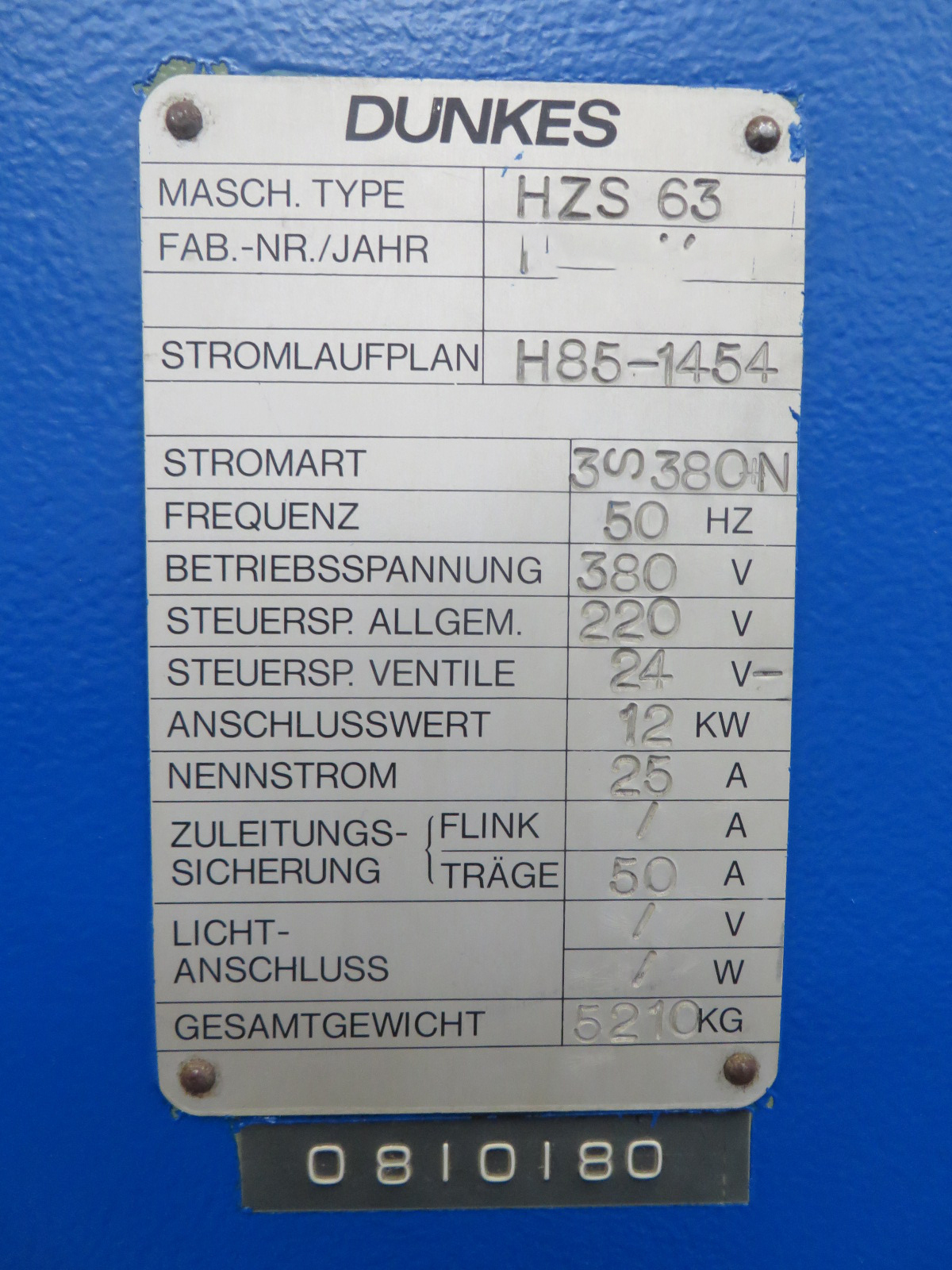 Gebruikt 1985 Dunkes HZS 63 - Hydraulische Pers
