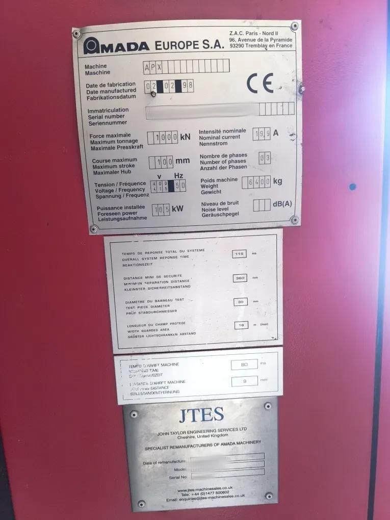Used Amada Promecam APX 103 I Press Brake I 1998