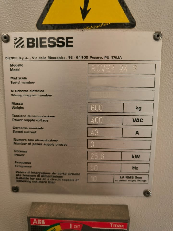 Used Biesse Rover 24 ATS S2 I CNC Machining Center I 2004