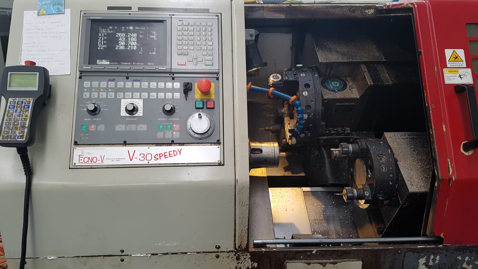 Gebruikt Tecno V 30 - CNC Draaibank - 2001