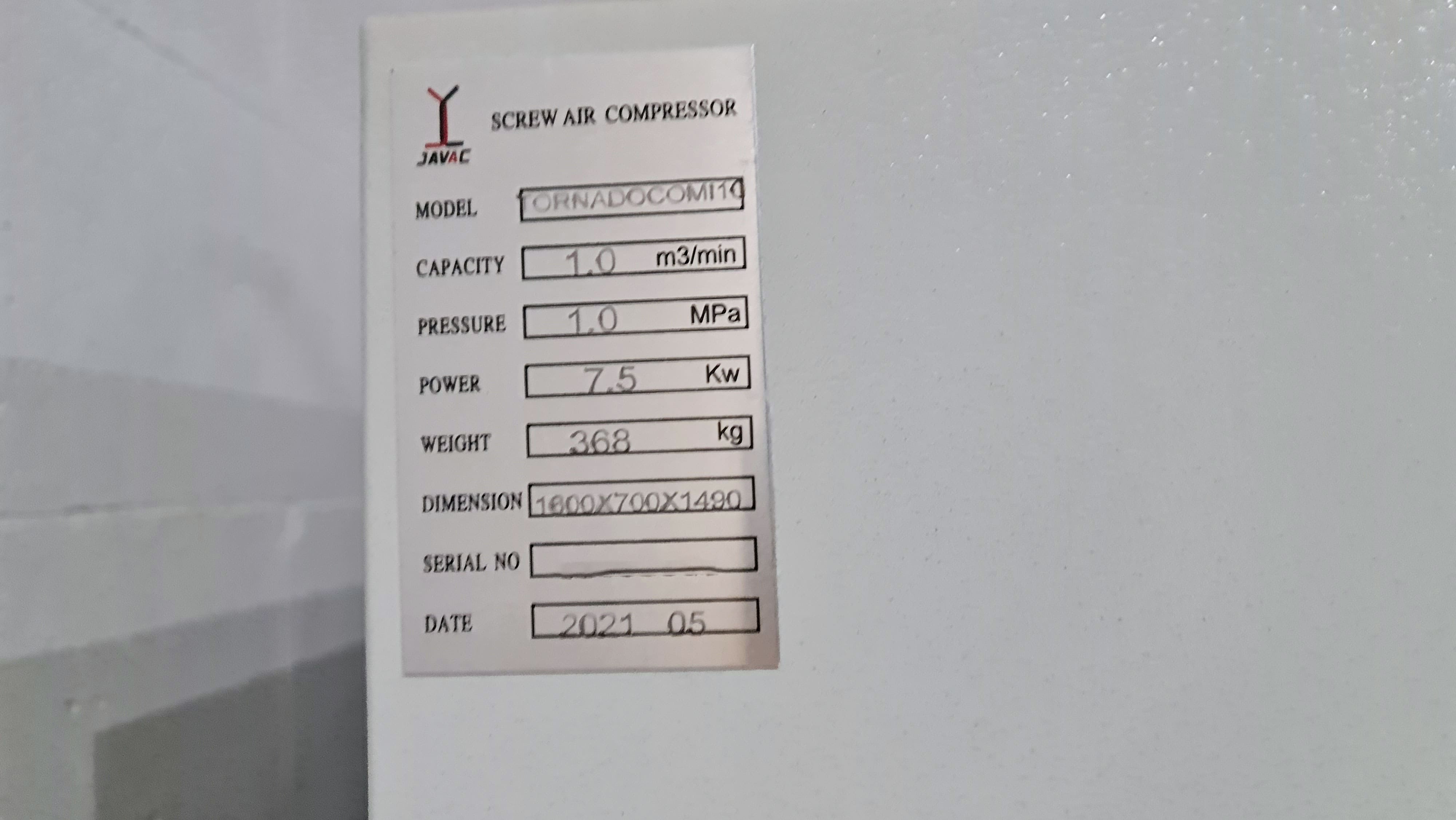 Used Javac Tornado-10 - Compressor - 2021