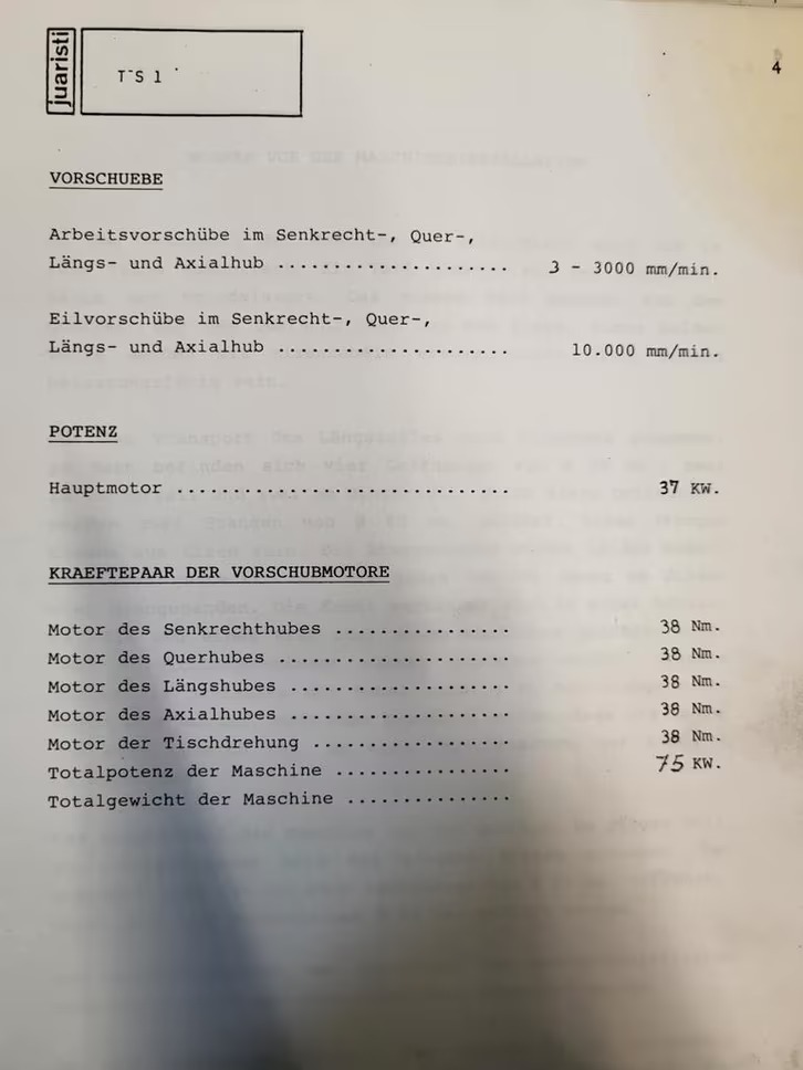 Used Juaristi TS1 I Vertical Machining Center I 1993