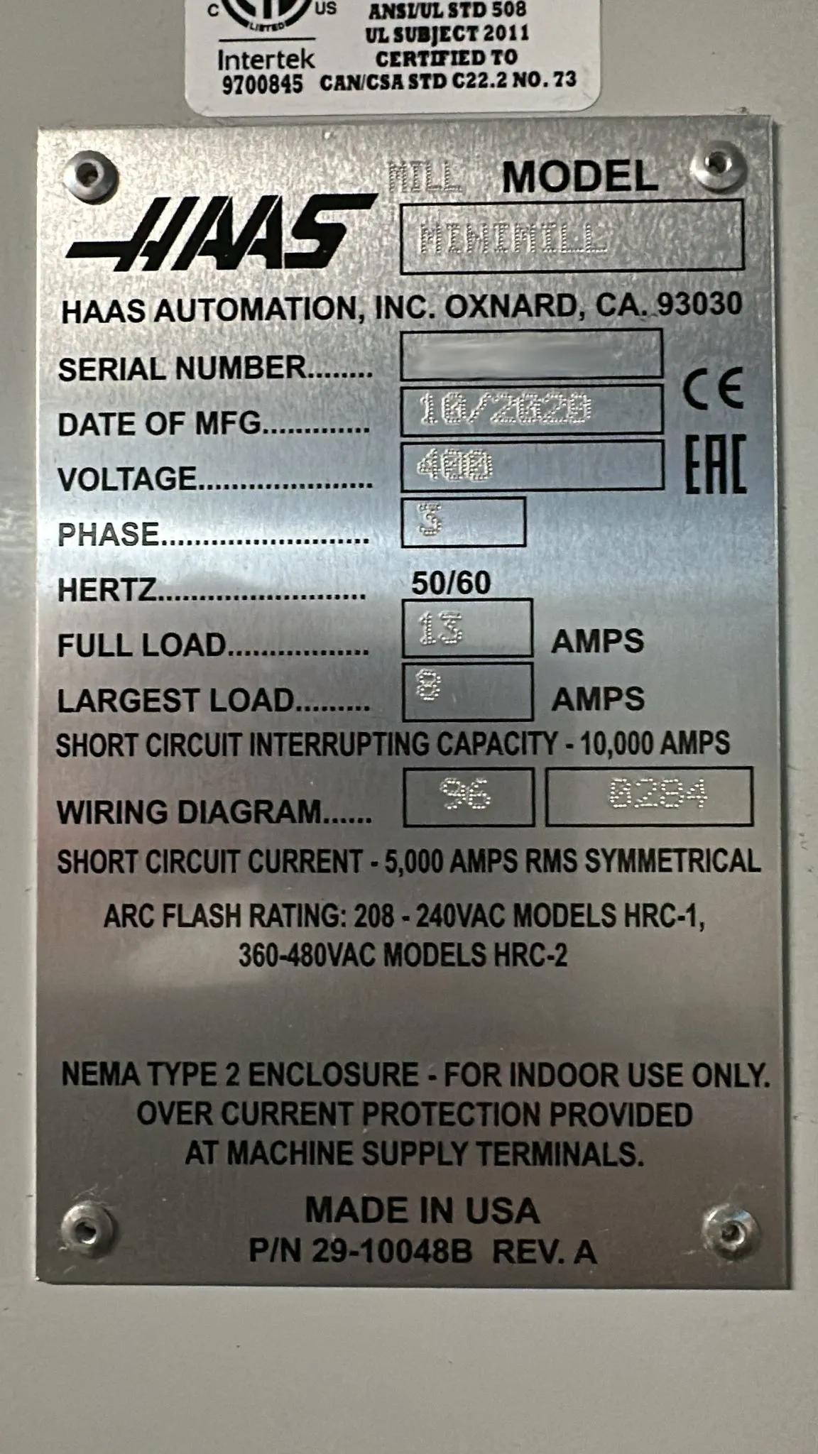 Gebruikt Haas Mini Mill I Verticaal bewerkingscentrum I 2020