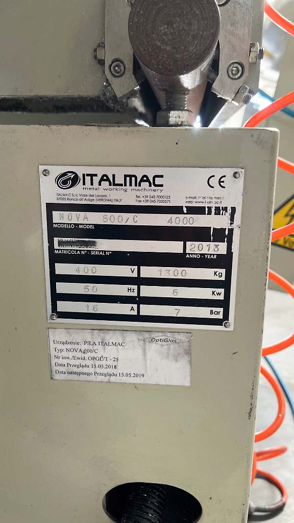 Usado Italmac Nova 600 C - Sierra de doble inglete - 2013