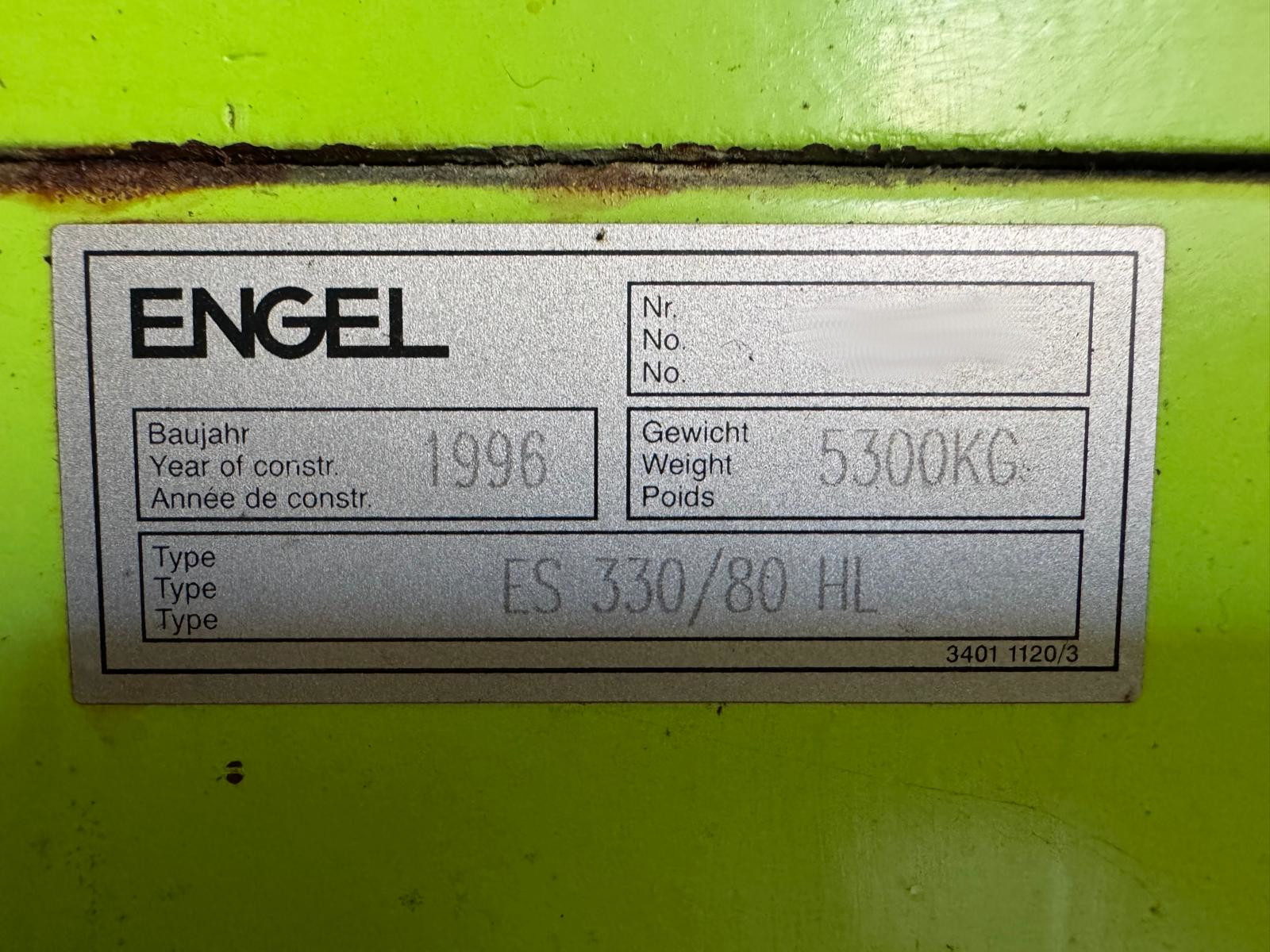 Used Engel ES 330/80 HL I Injection Molding I 1996