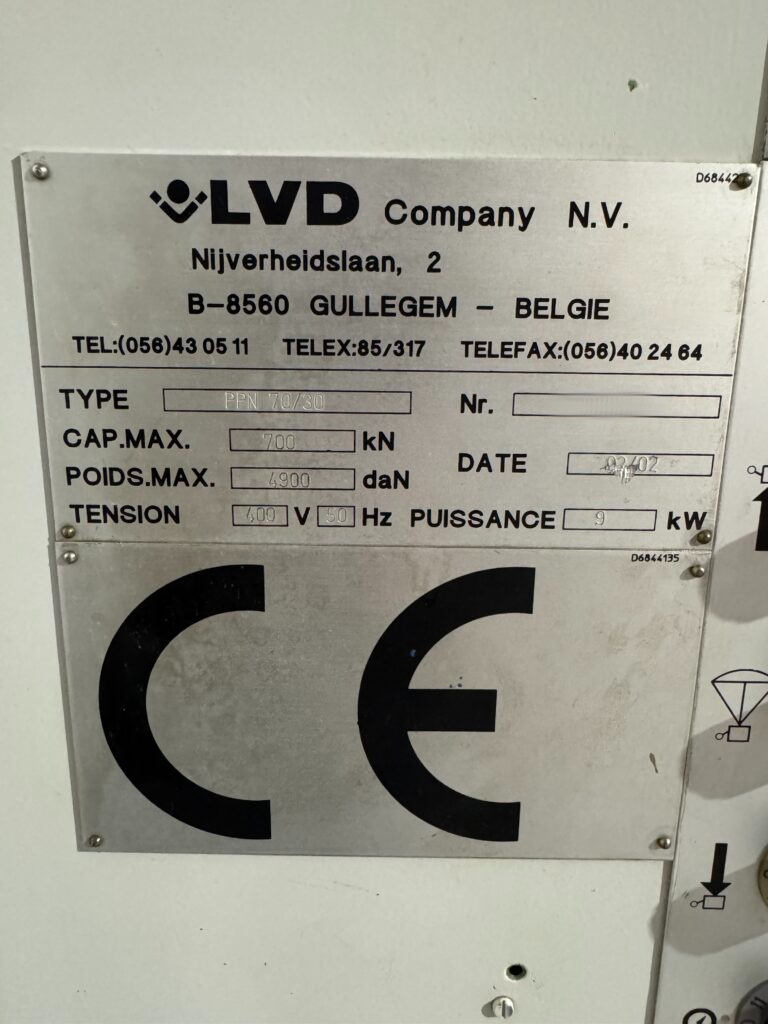 Used LVD PPN 70/30 I Press Brake I 2002