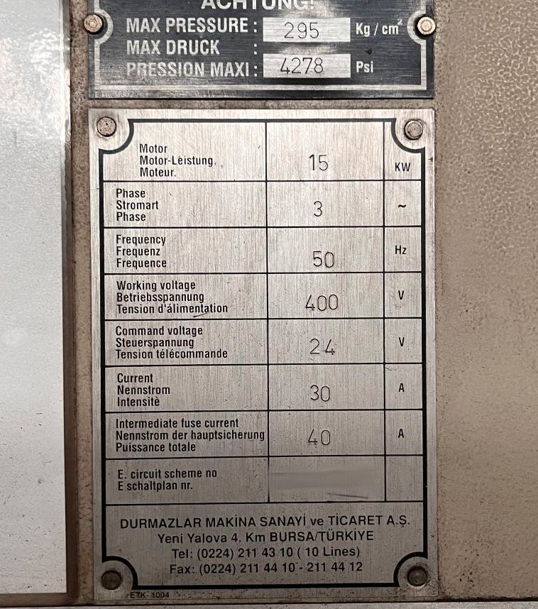 Used Durma CNC HAP 35200 I  Press Brake I 2000