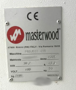 Used Masterwood Project 415 I CNC Machining Center I 2007