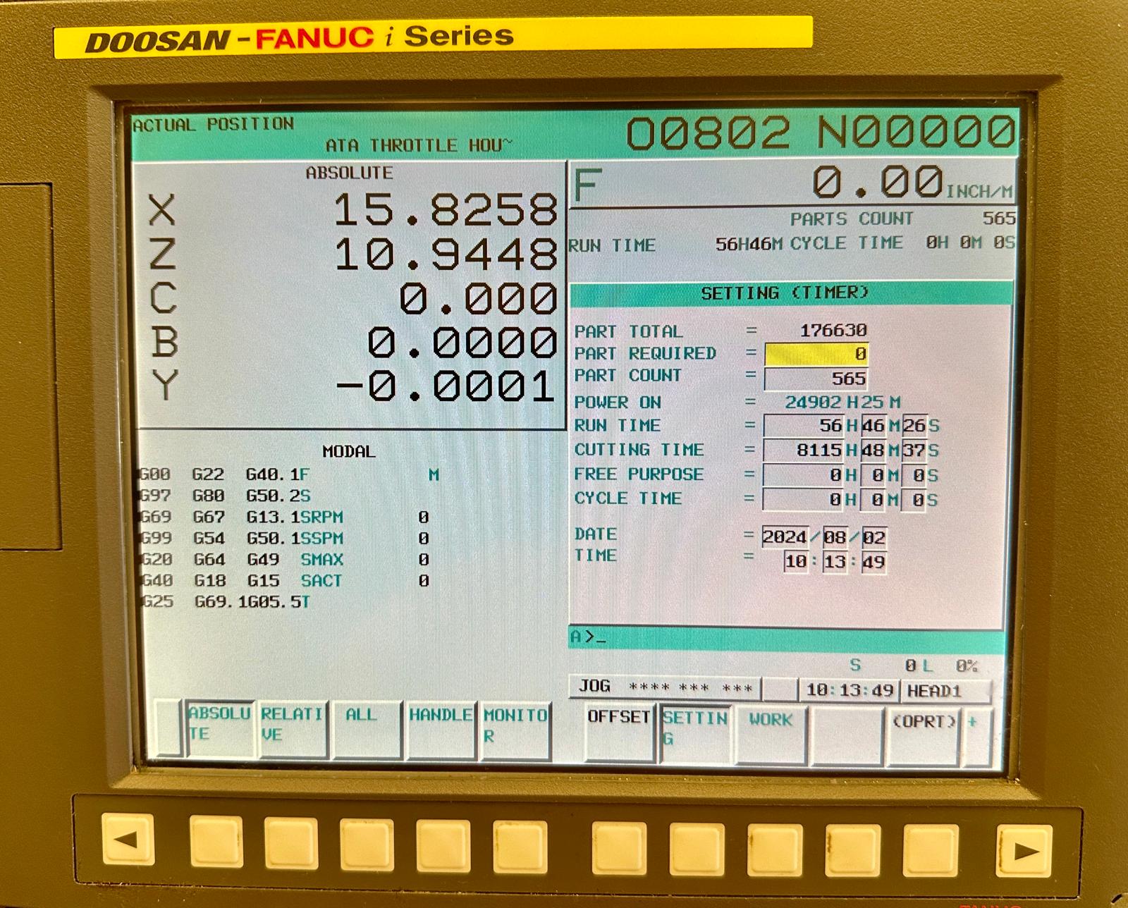 Used Doosan Puma 2100SY I CNC Lathe