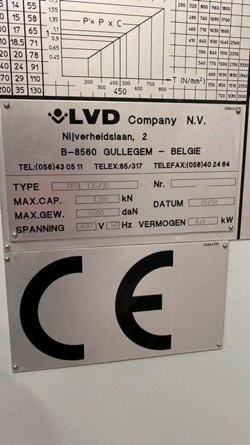Gebruikt LVD PPBL 135 - 30 - Persrem - 1998