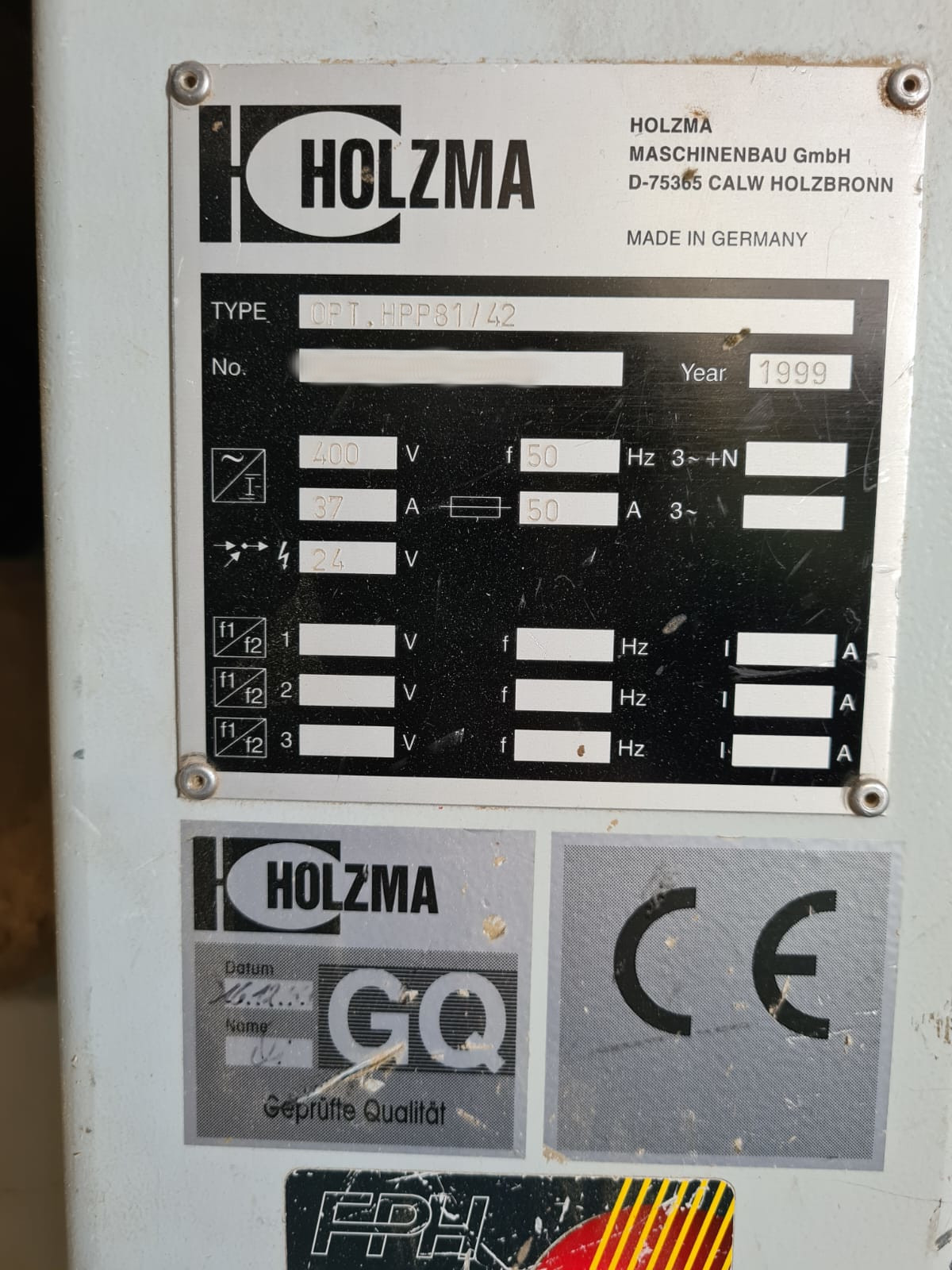Used Holzma HPP 81/42 I Beam Saw I 1999