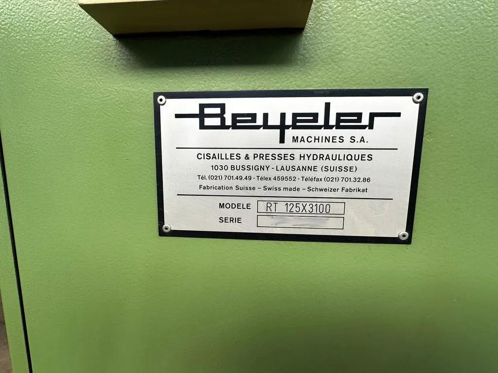 Gebruikt Beyeler RT 125x3100 Ik druk op de rem
