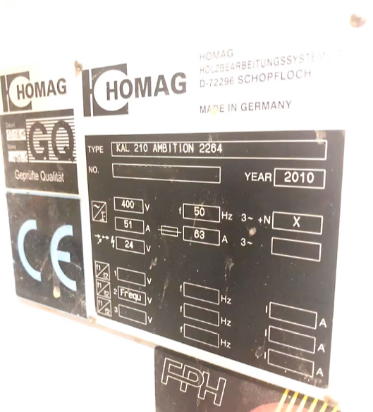 Used Homag Kal 210 Ambition 2264 - Edgebanding - 2010