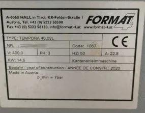Used Format 4 Tempora F400 I Edgebanding