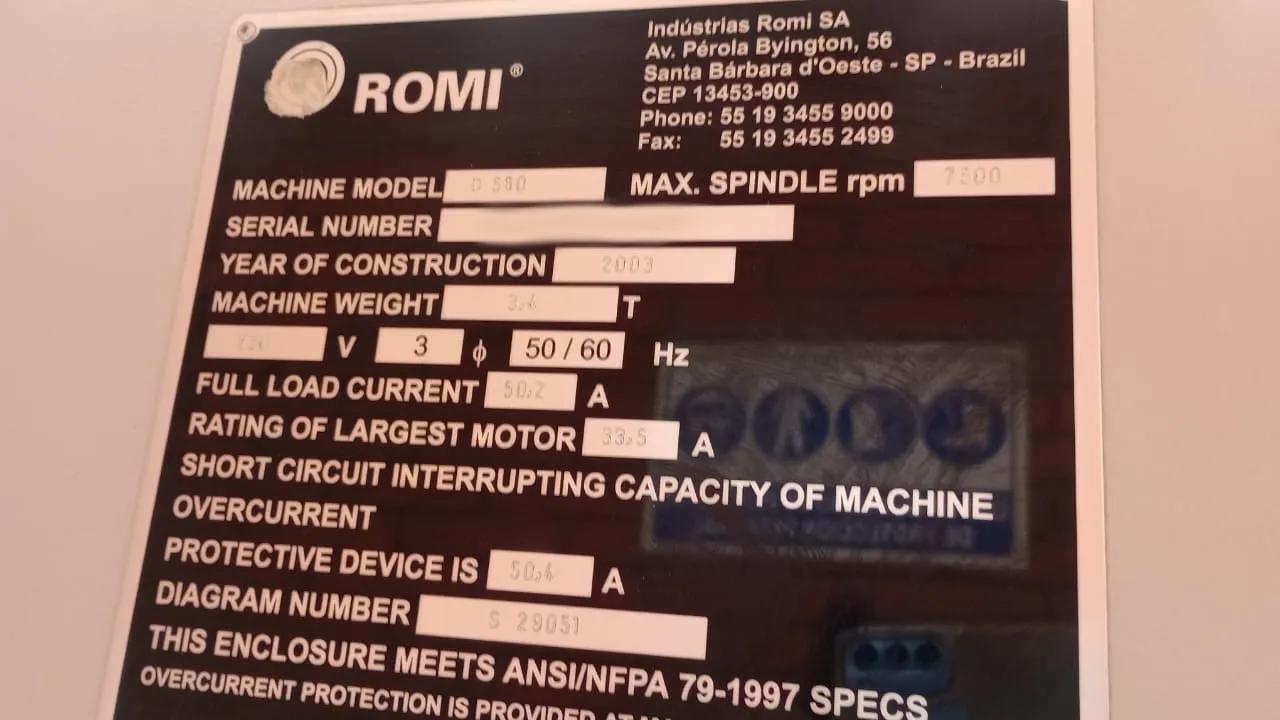 Gebruikt Romi D 560 I Verticaal Bewerkingscentrum