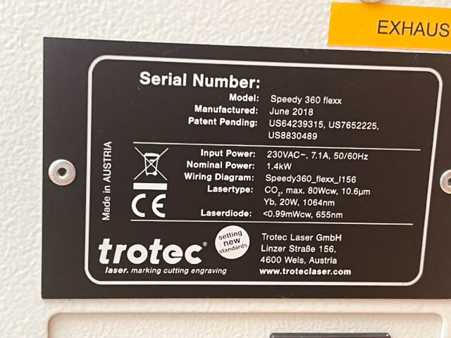 Gebruikt Trotec Speedy 360 Flexx - Laser Snijden - 2018