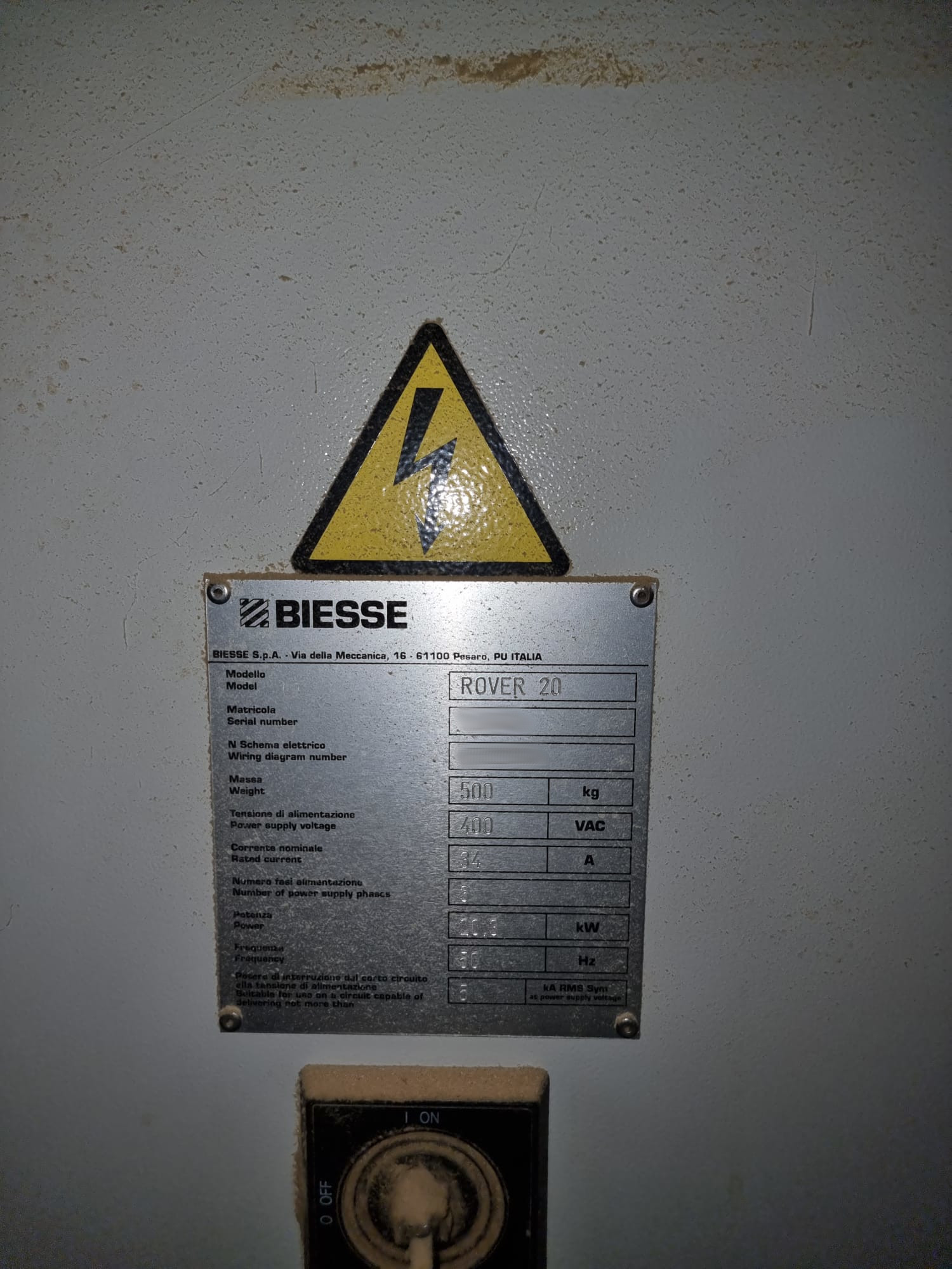 Used Biesse Rover 20 I CNC Machining Center