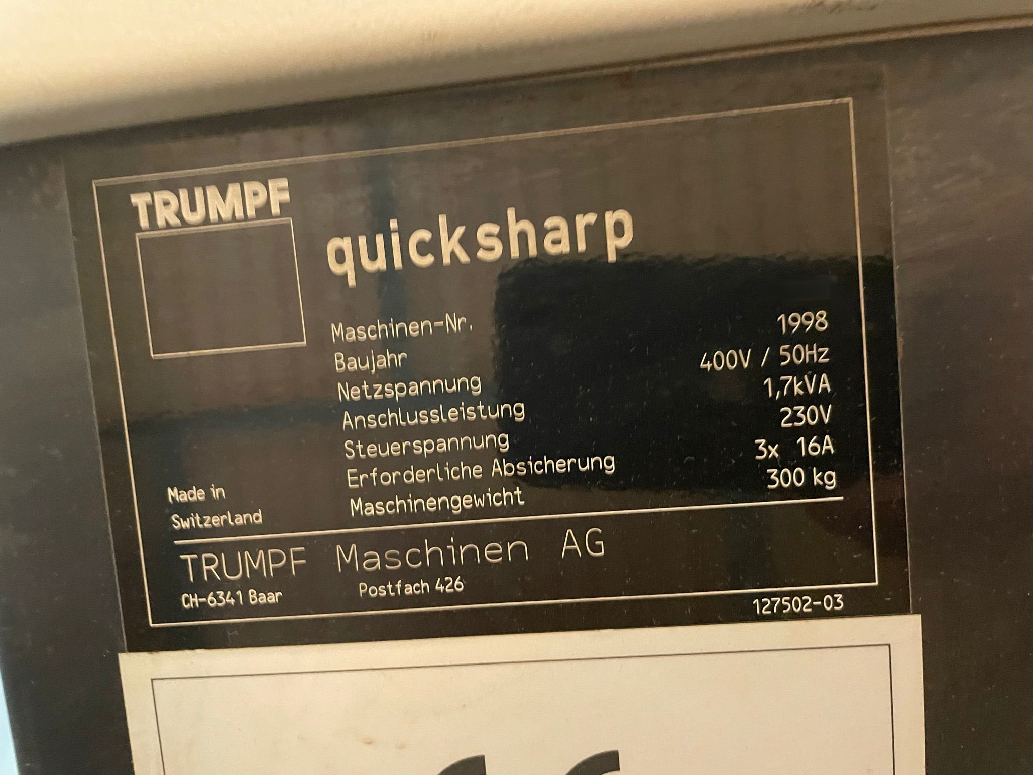 Used Trumpf Trumatic 600L I Laser Punch I 1998