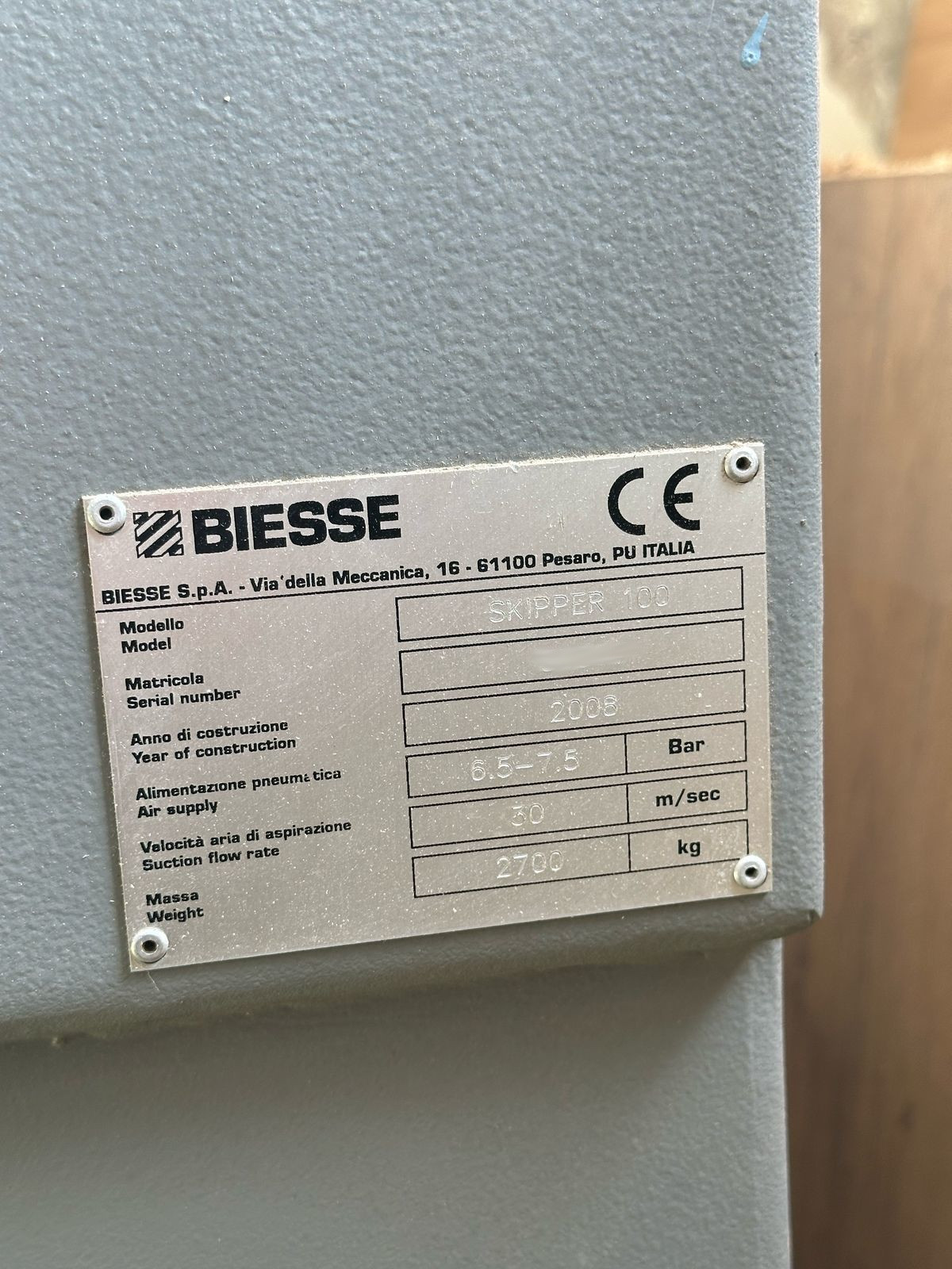 Used Biesse Skipper 100 I CNC Machining Center