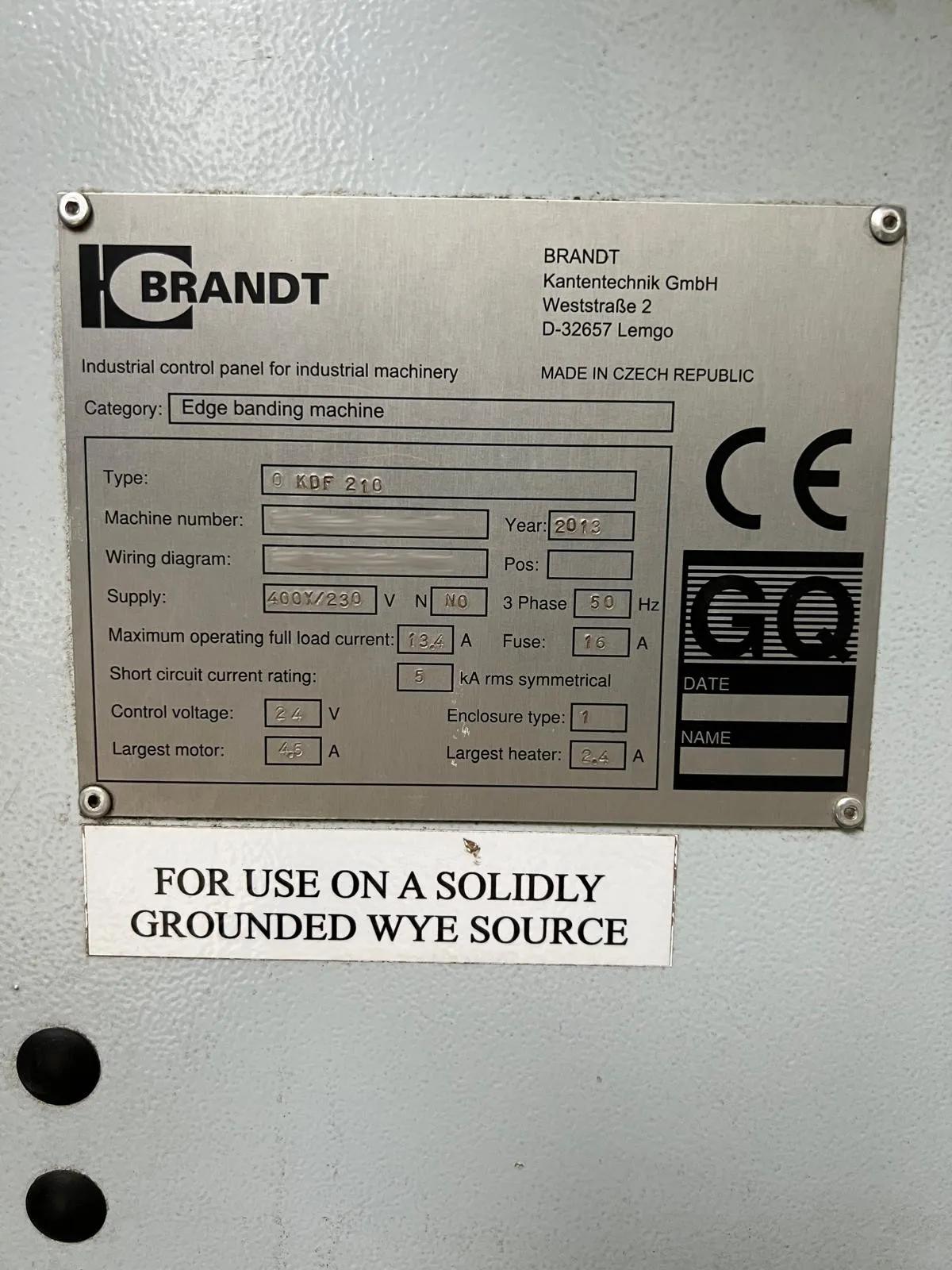 Gebruikt Brandt O KDF 210 I Kantenlijmen I 2013