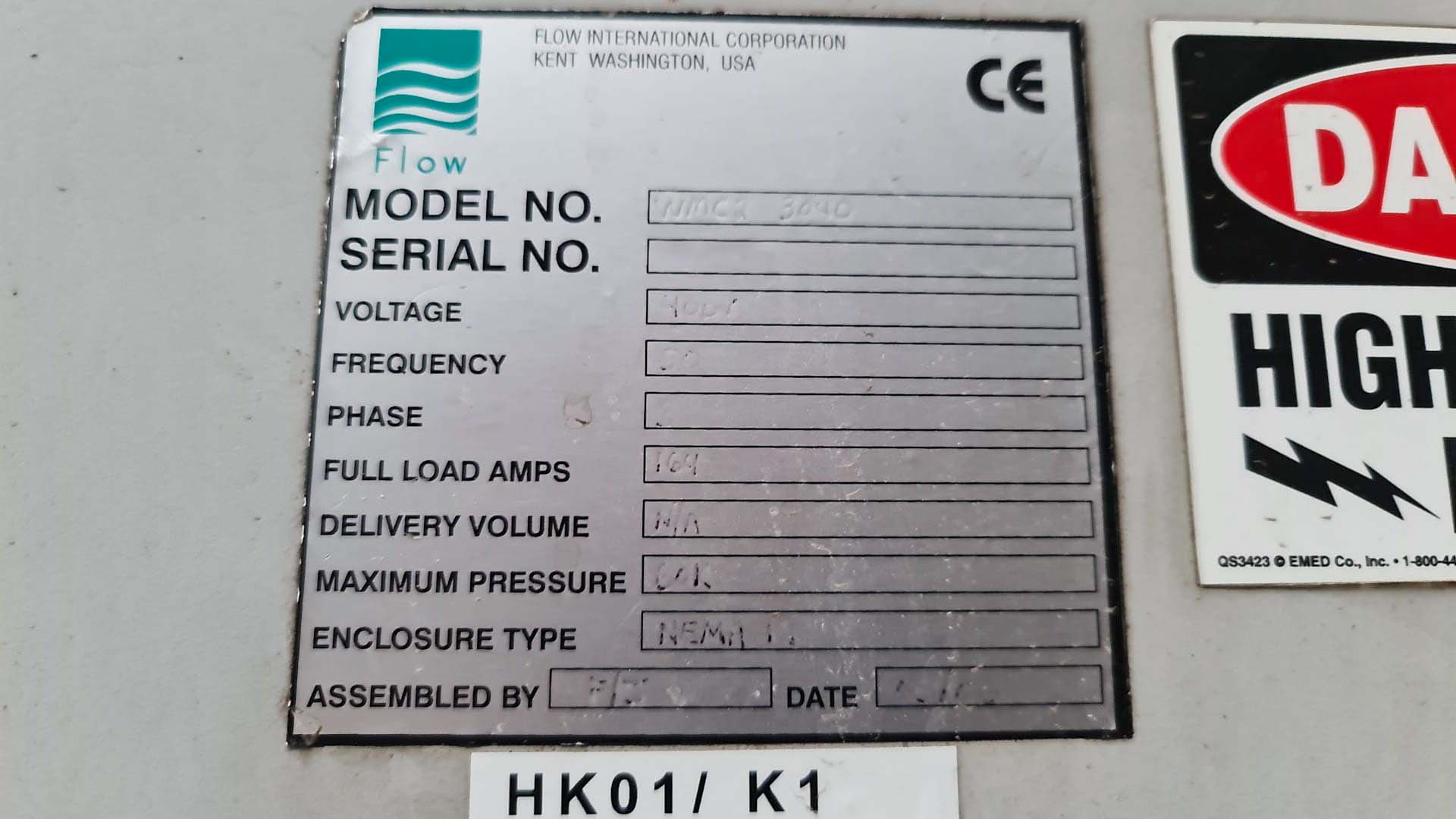 Used Flow WMC2 3040 - Waterjet Cutting - 2005