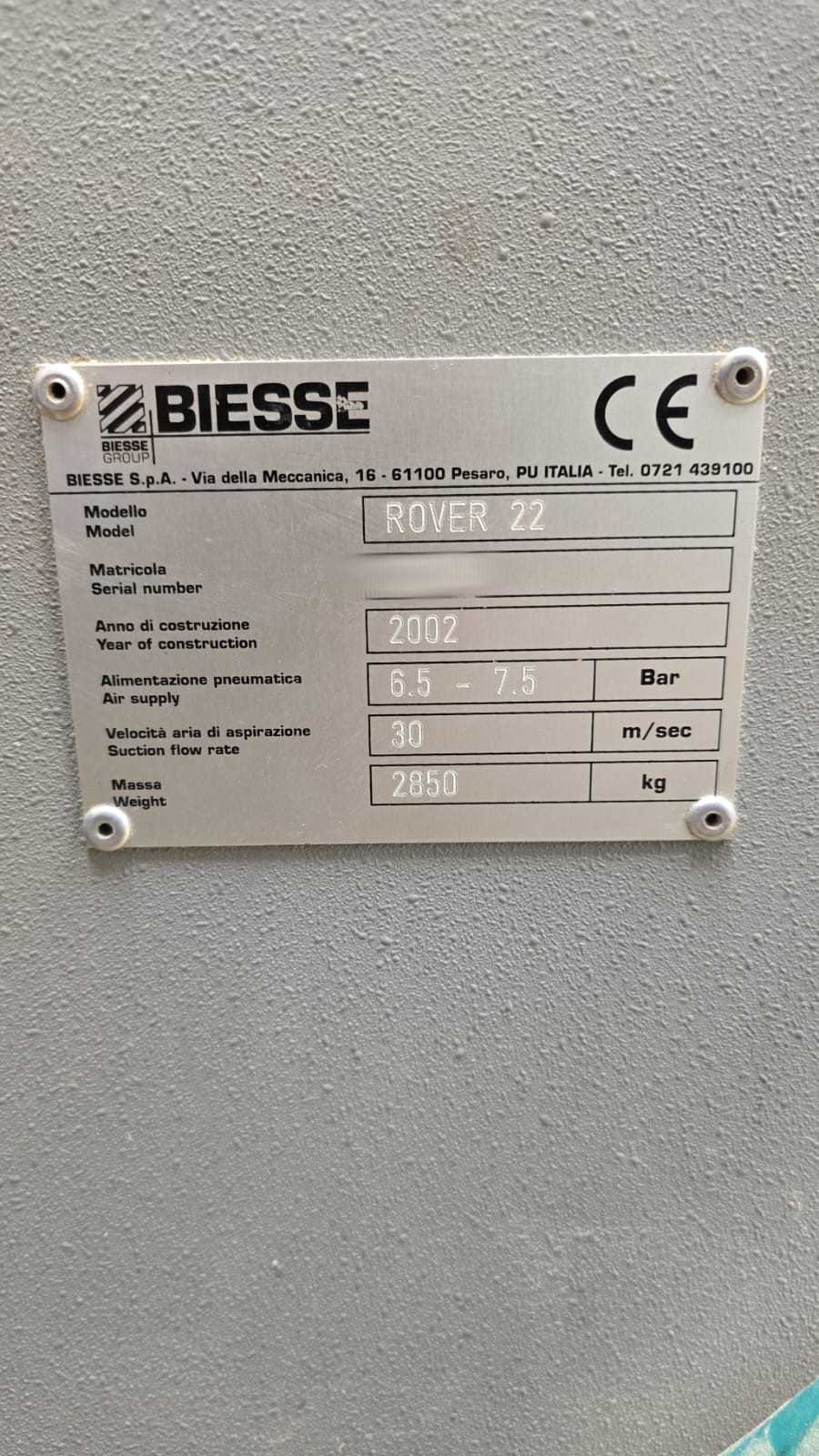 Used Biesse Rover 22 I CNC Machining Center I 2002