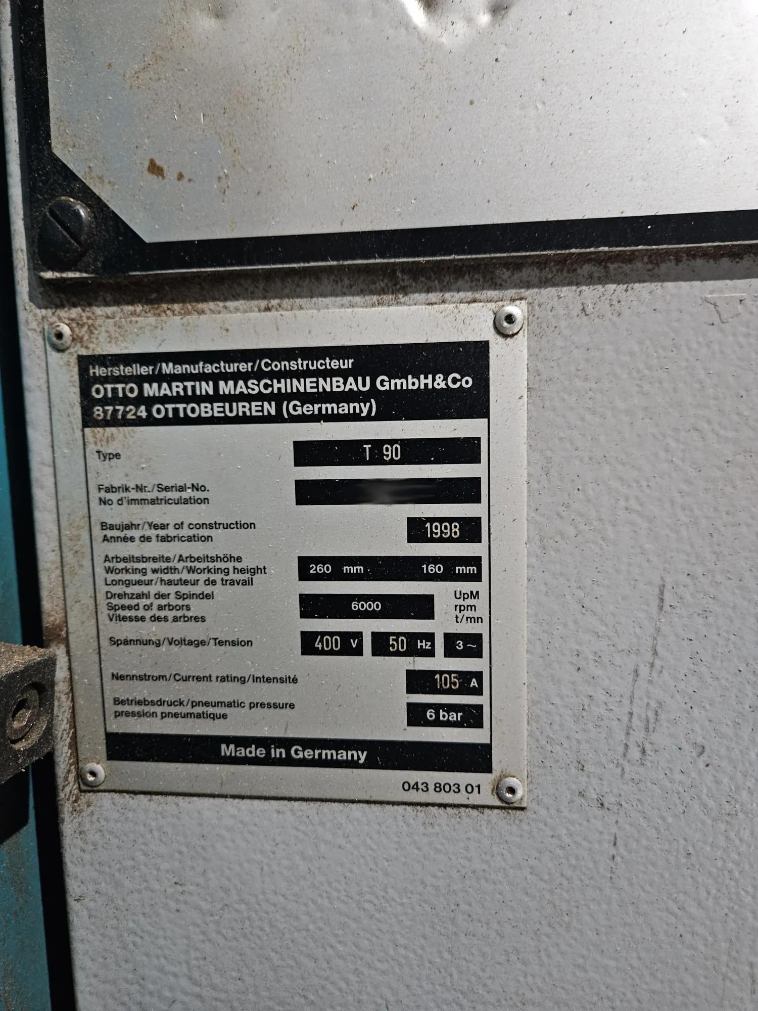 Gebruikt Martin T 90 I Vierzijdige Schaafmachine I 1998