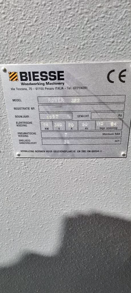 Gebruikt Biesse Rover 322 - CNC Bewerkingscentrum - 1997