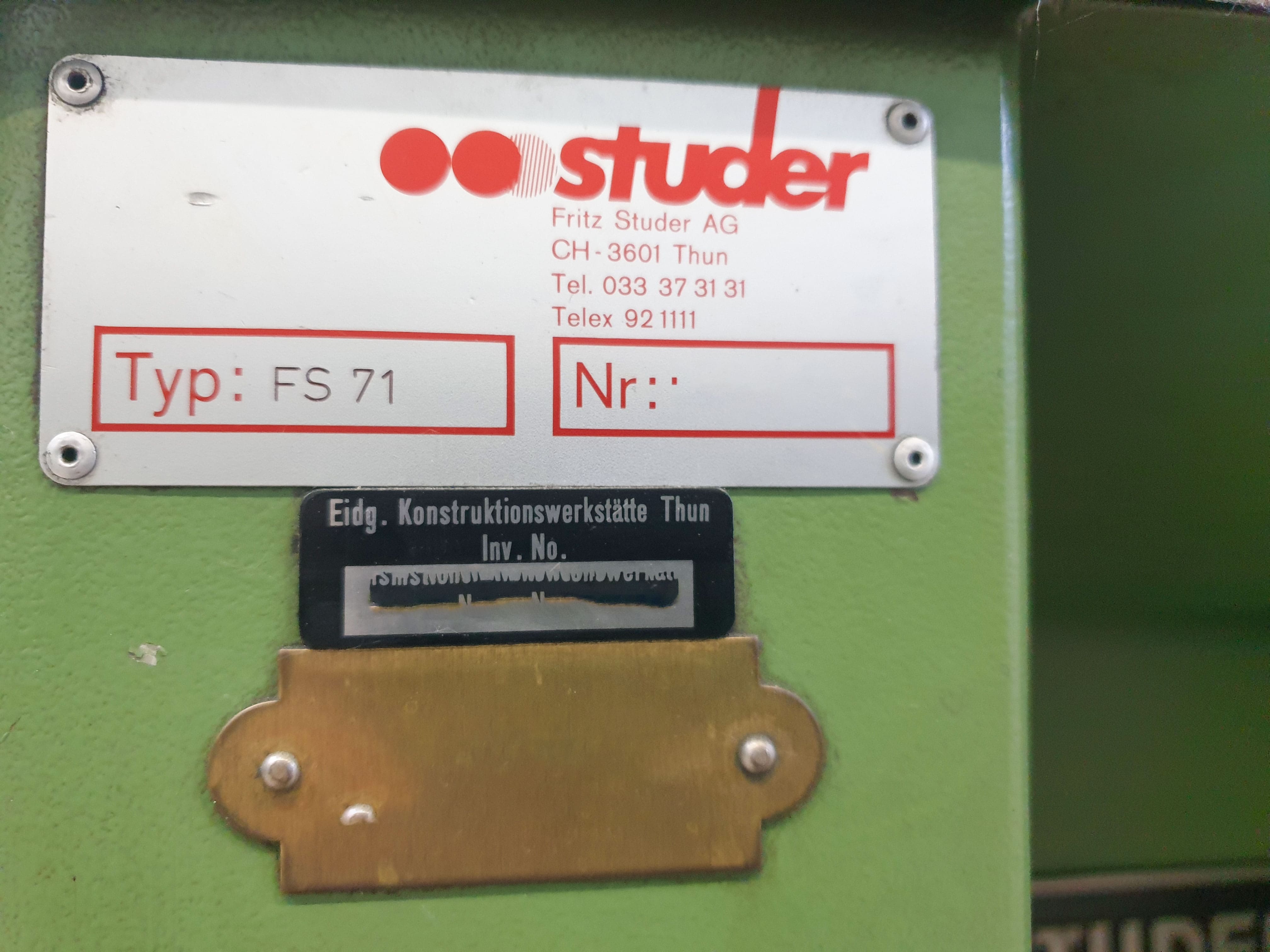 Usado Studer FS71 - Rectificado