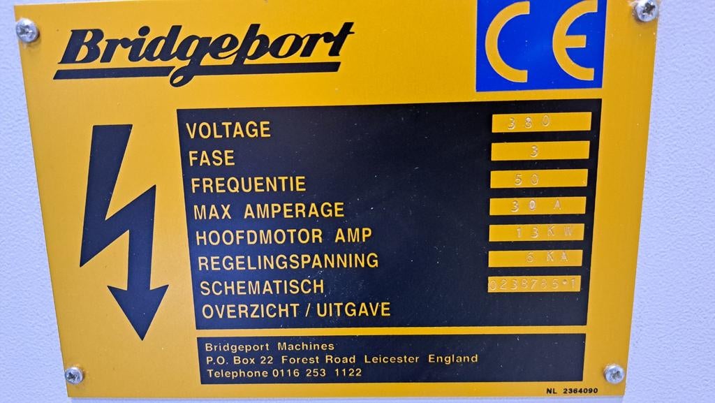 Used Bridgeport VMC 1000XP I Vertical Machining Center I 2002