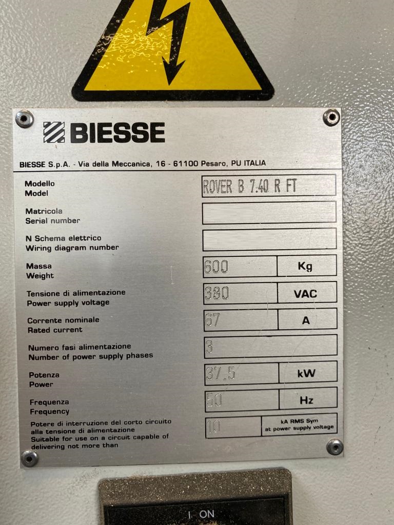 Gebruikt BIESSE Rover B7.40 R FT - CNC Bewerkingscentrum voor hout