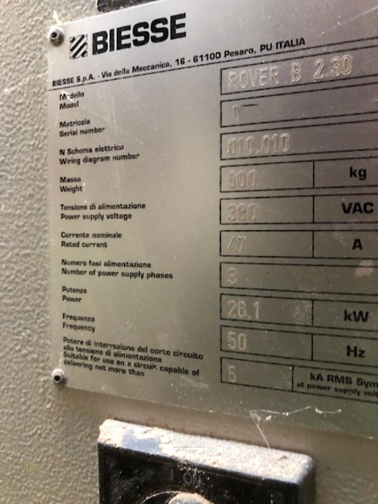 Gebruikt Biesse Rover B 2.30 - CNC Bewerkingscentrum - 2005