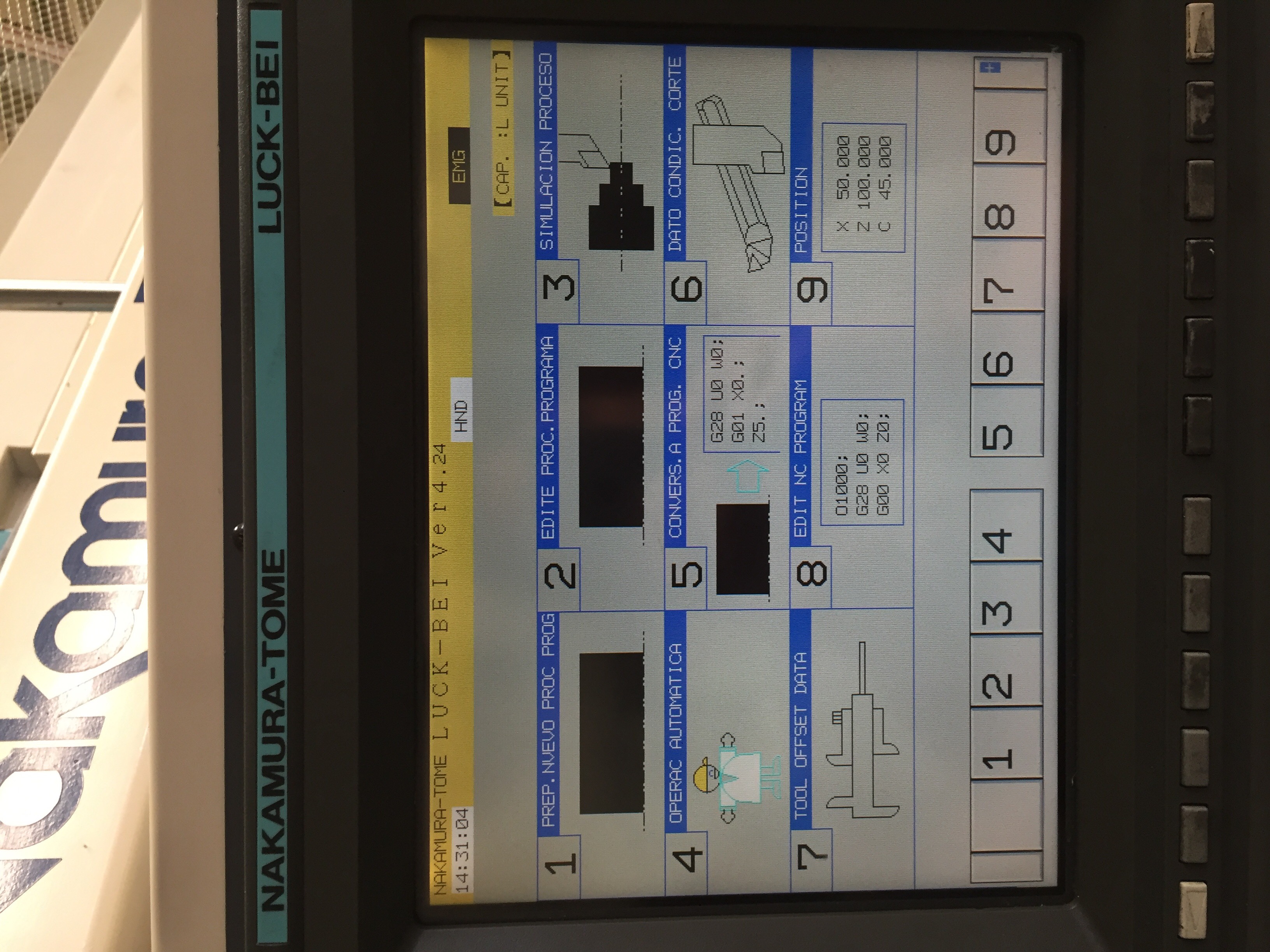 Used Nakamura Tome  TW 20 MC - CNC Lathe - 2002
