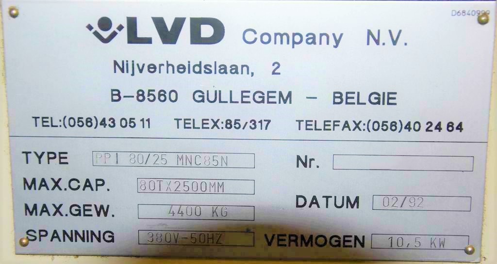 Gebruikt LVD PPI 80/25 MNC - 1992