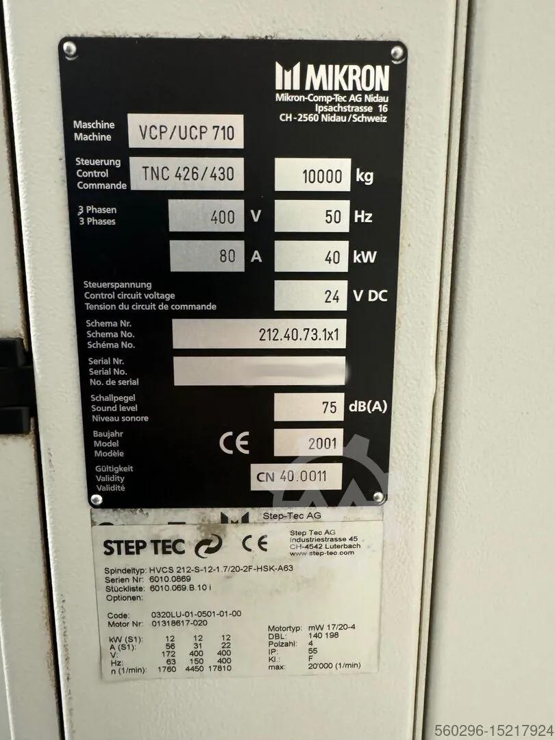Gebruikt Mikron VCP 710 I Verticale Bewerking Centrum