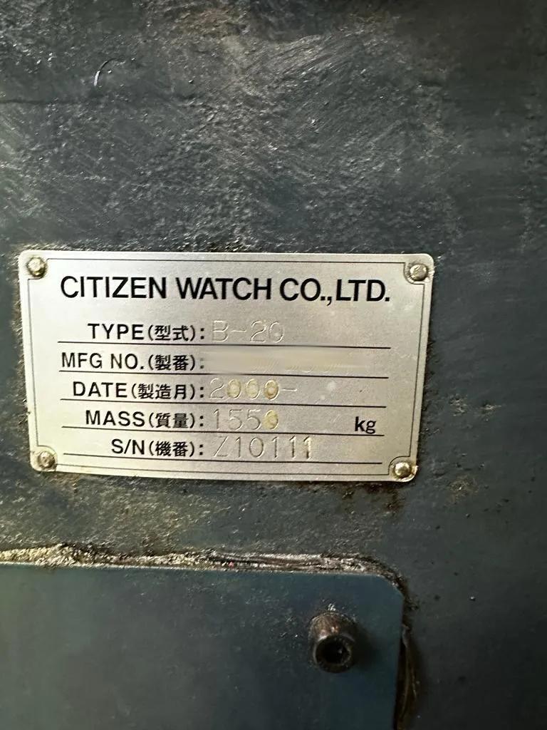 Usado Torno CNC Citizen CINCOM B20 I