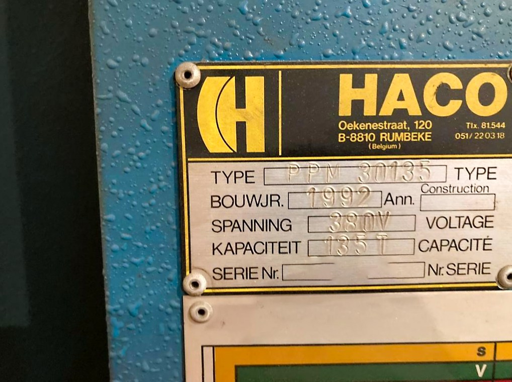 Used Haco PPM 30135 - Press Brake - 1992