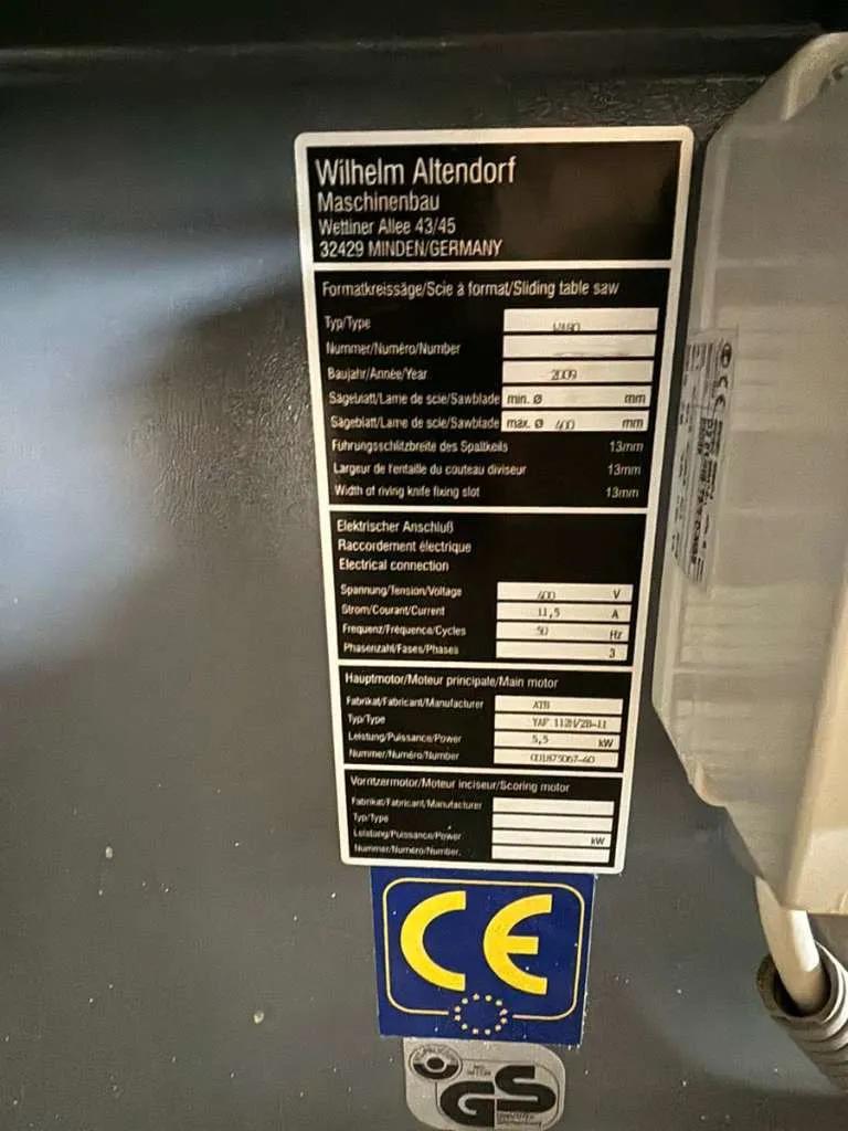 Usado Sierra de mesa deslizante Altendorf WA 80 I