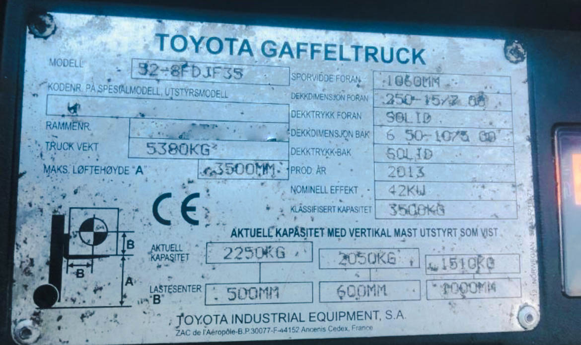 Gebruikt Toyota 52-8FDJF35 - Heftruck - 2013